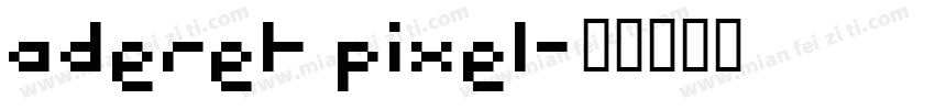 aderet pixel字体转换